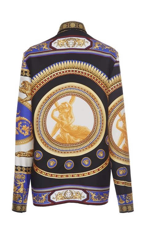 versace long sleeve t shirt gold|Versace long sleeves polo shirts.